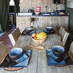 Glamping Safari Tent Norfolk kitchen