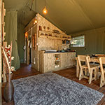 Glamping Safari Tent Norfolk lounge