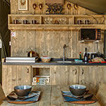 Glamping Safari Tent Norfolk kitchen