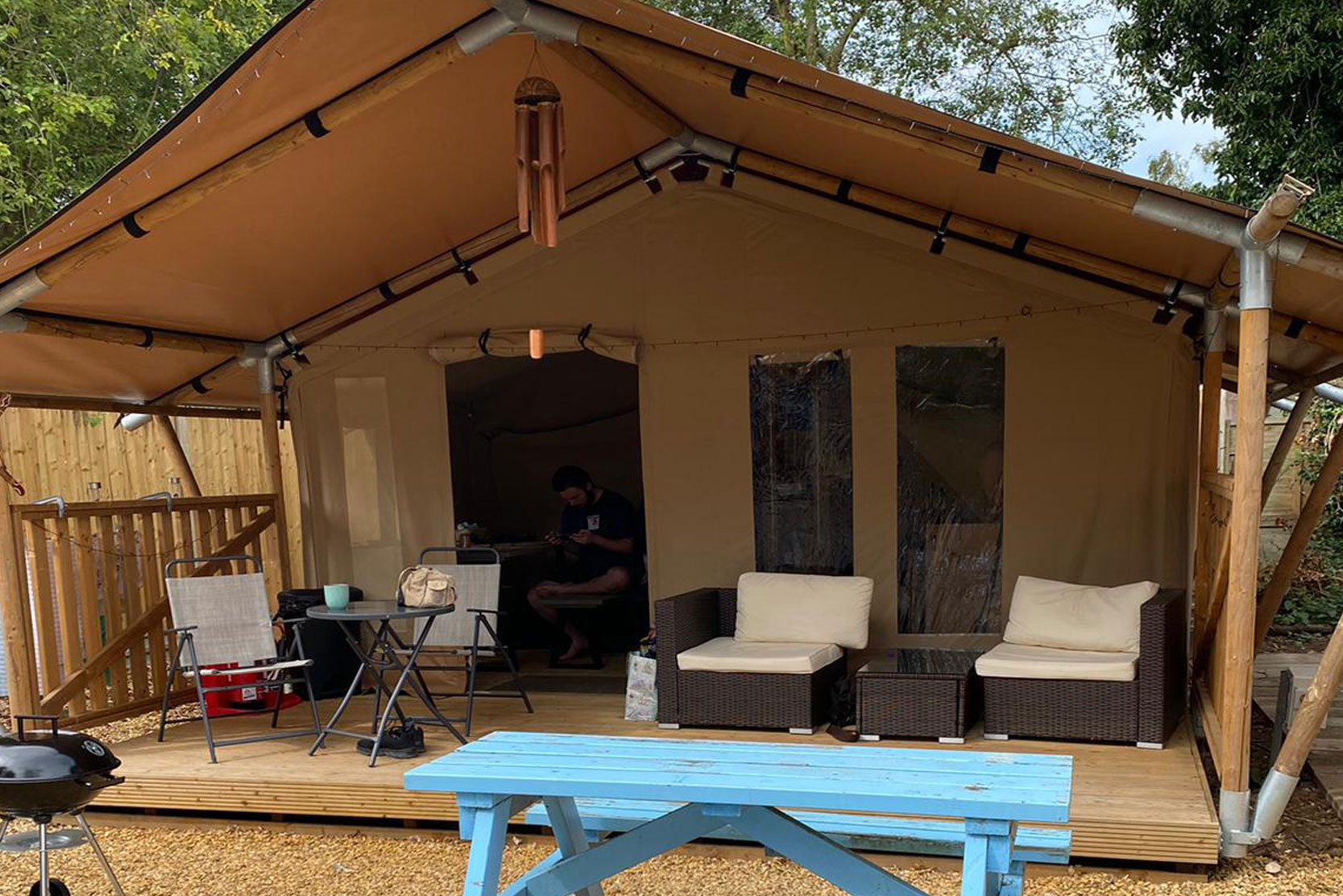 Glamping Safari Tent external Norfolk